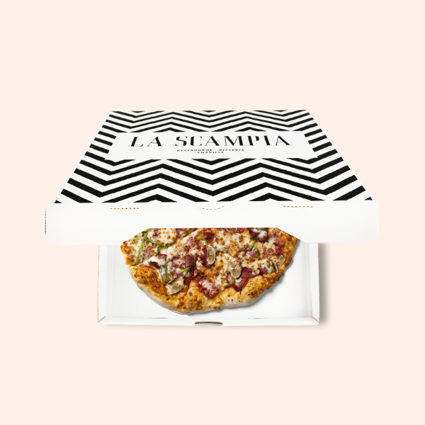boite pizza avec logo